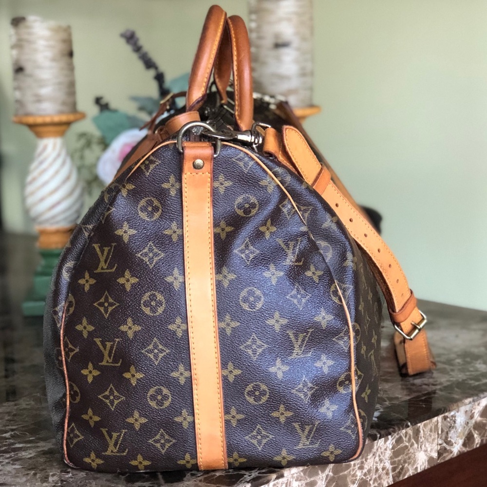 AUTH Louis Vuitton Keepall 55 Bandouliere & EXTRAS - Picture 4 of 8